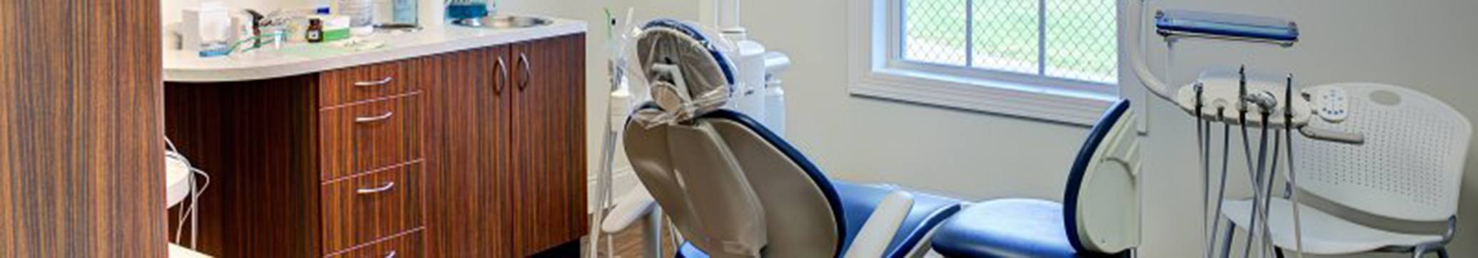 Treatment chair at dentist’s office