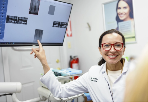 patients speaking with team member